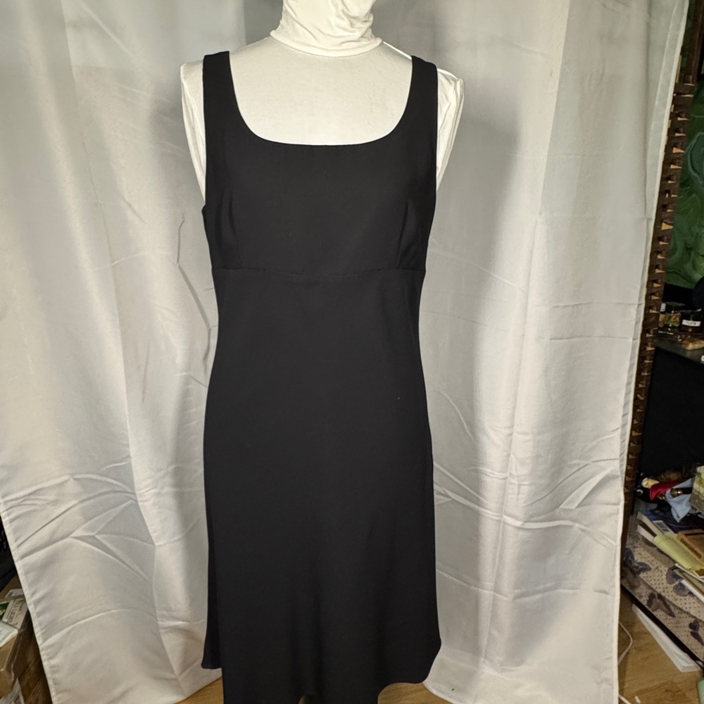 Ann Taylor Loft LBD, Elegant Black Sleeveless Dress; sz8